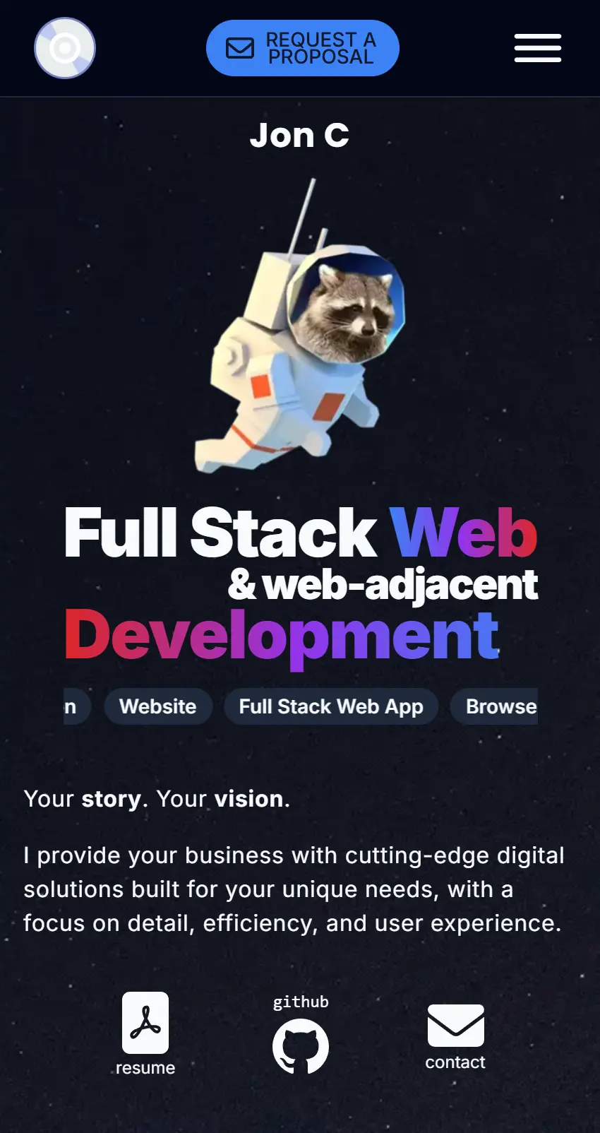 Developer Portfolio: mobile